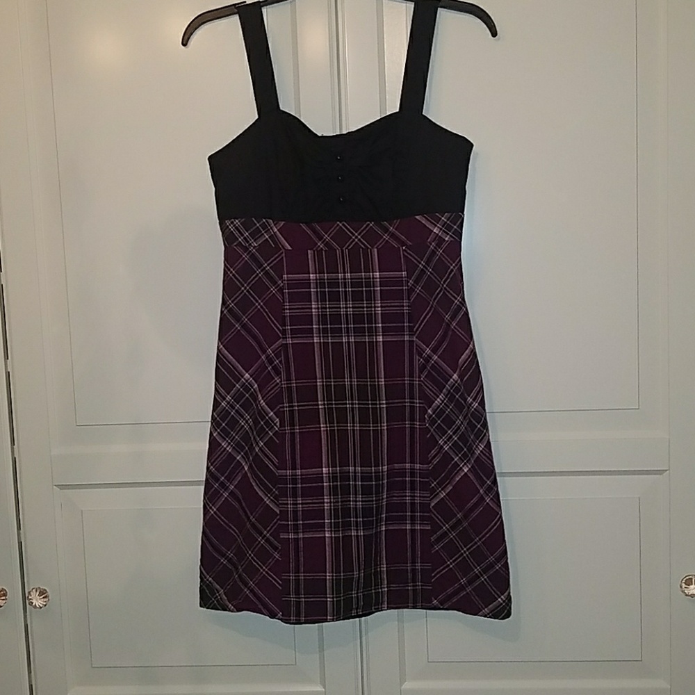 Purple and black dress